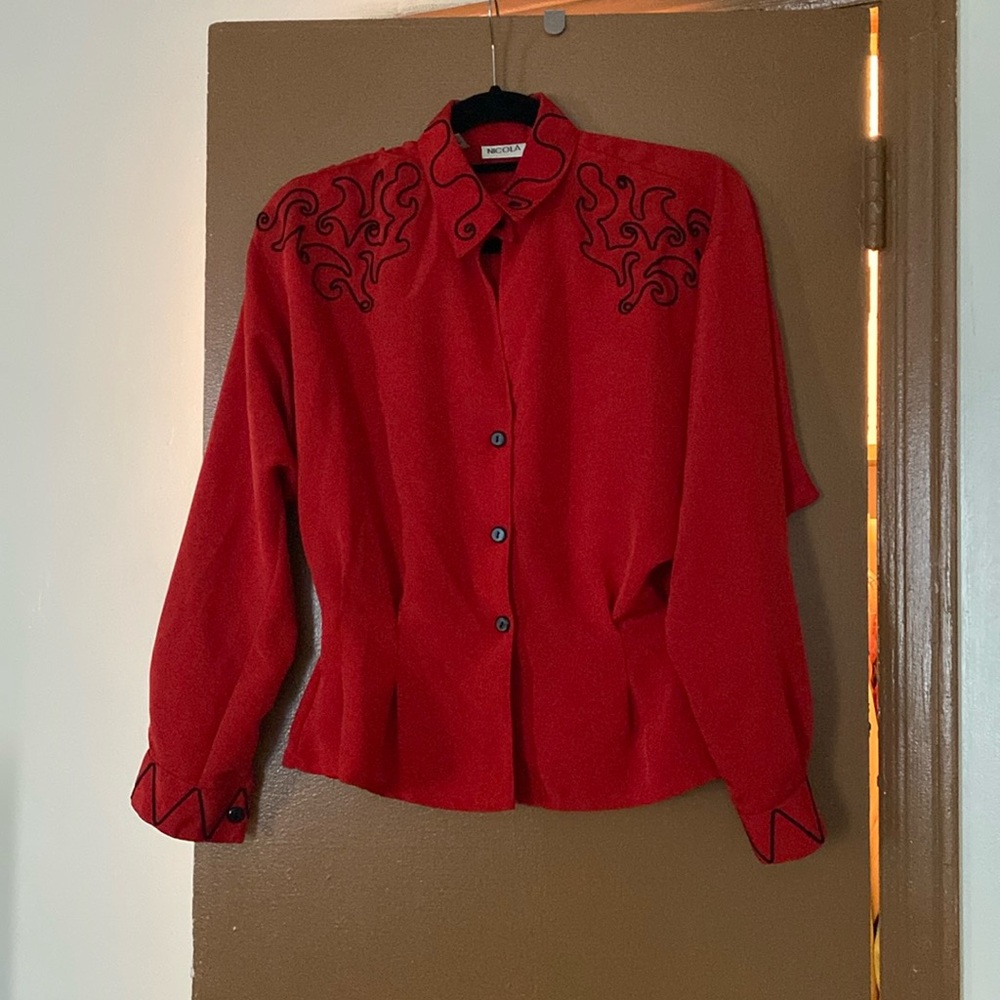 Vintage red button down